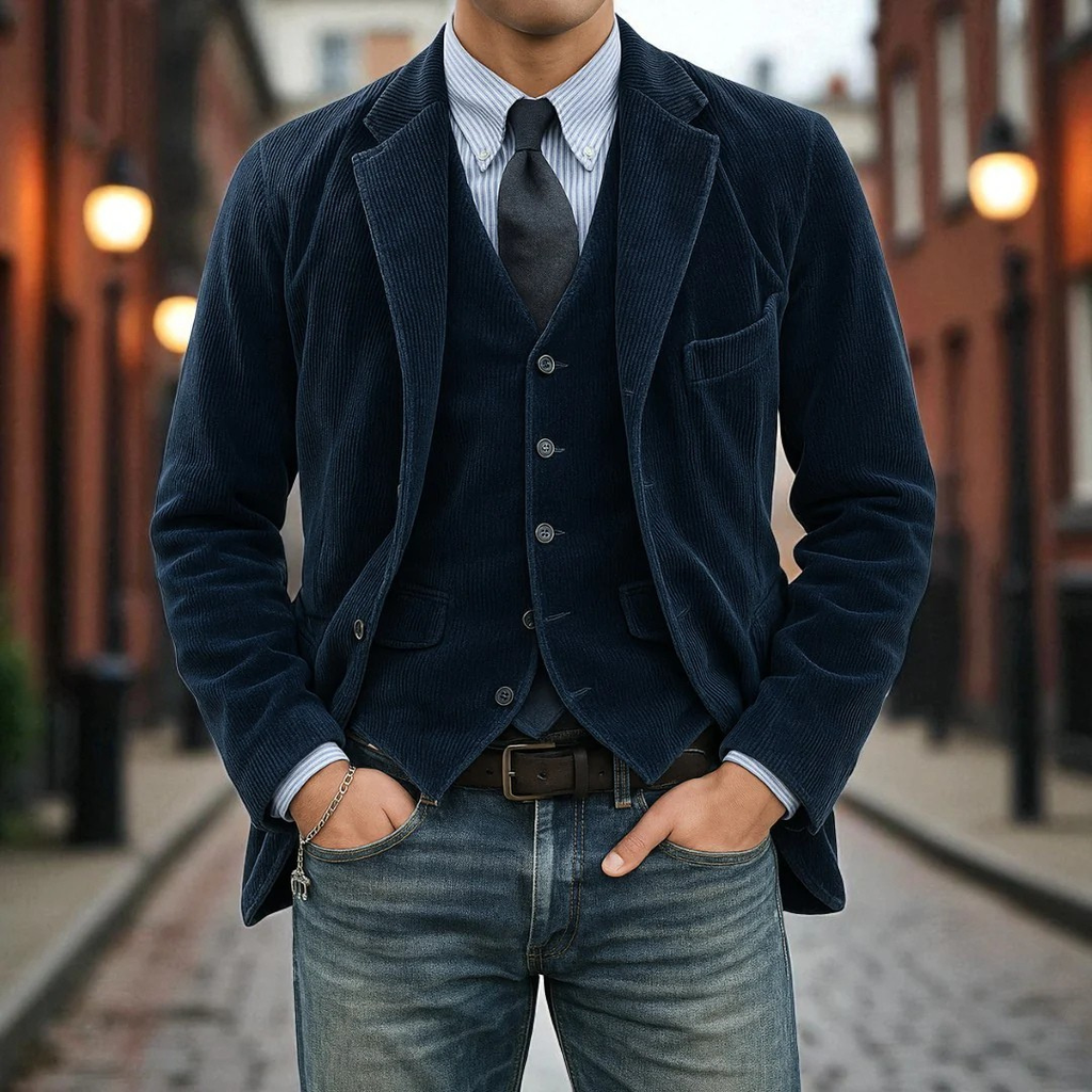 Eduardo | Conjunto de 2 piezas: Blazer y Chaleco de Pana