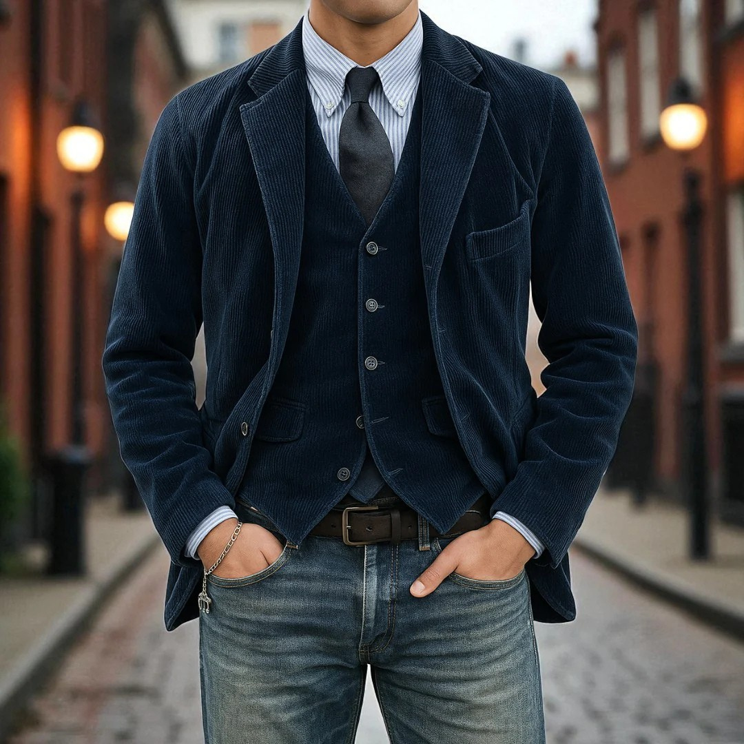 Eduardo | Conjunto de 2 piezas: Blazer y Chaleco de Pana