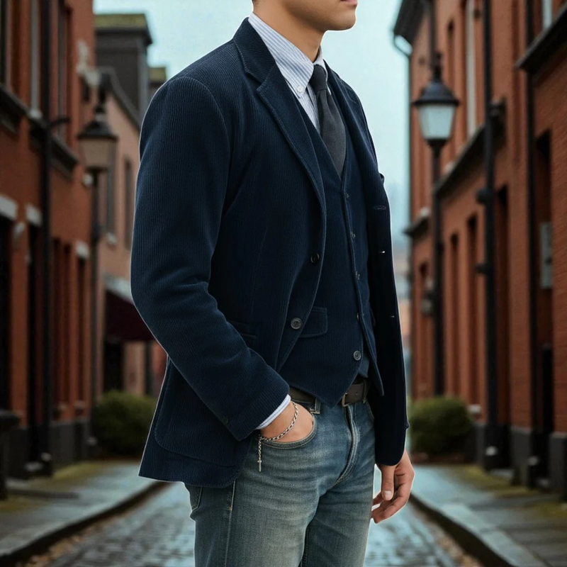 Eduardo | Conjunto de 2 piezas: Blazer y Chaleco de Pana