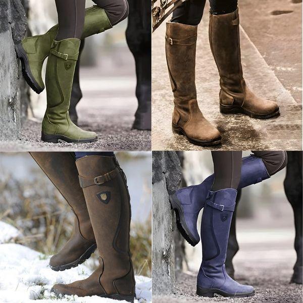 Amalia | Botas de equitación de cuero impermeable