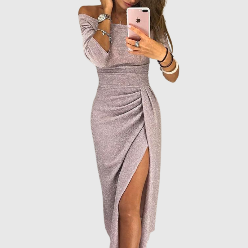 Marina | Elegante vestido maxi con cuello halter y corte fluido