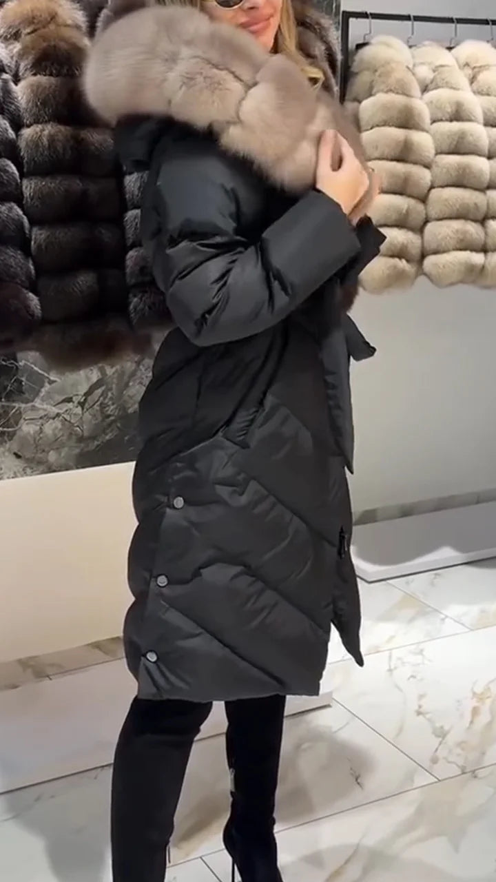 AURELIA™| ABRIGO LARGO CON PELO