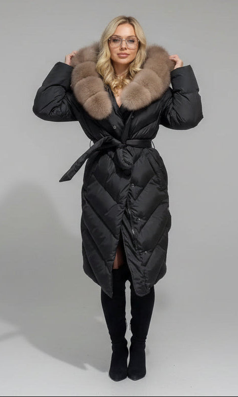 AURELIA™| ABRIGO LARGO CON PELO