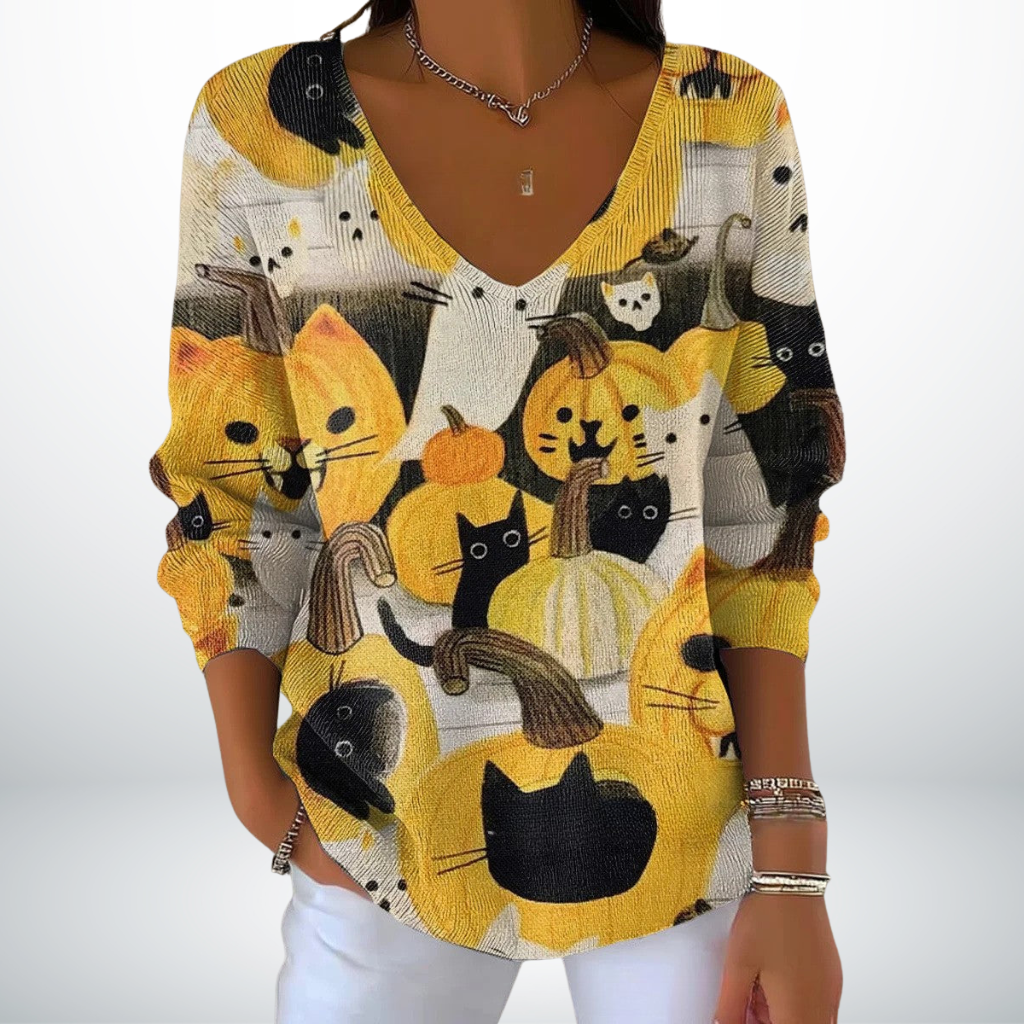 Evelien – Suéter Elegante con Escote en V