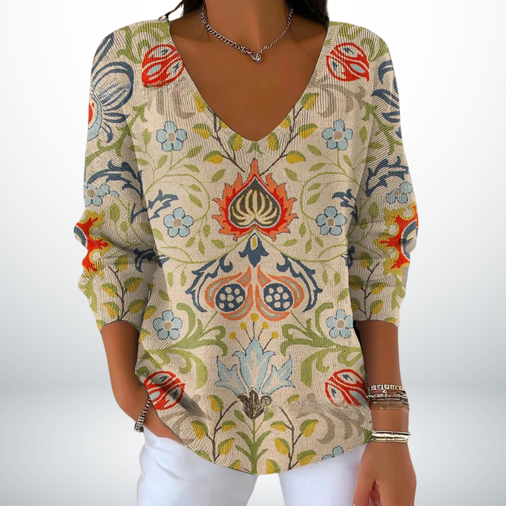 Evelien – Suéter de Punto Suave con Escote en V