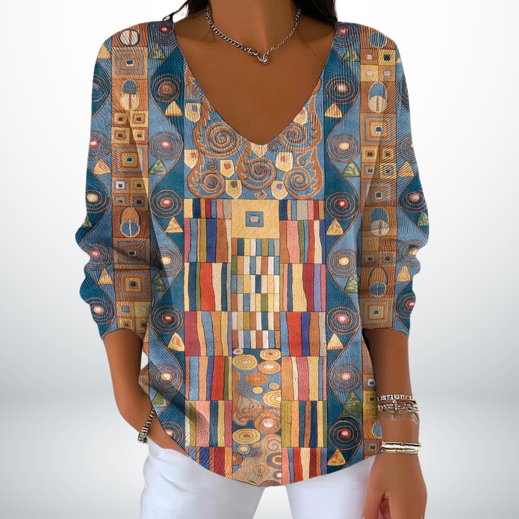 Evelien™ – Elegante Suéter de Punto con Escote en V