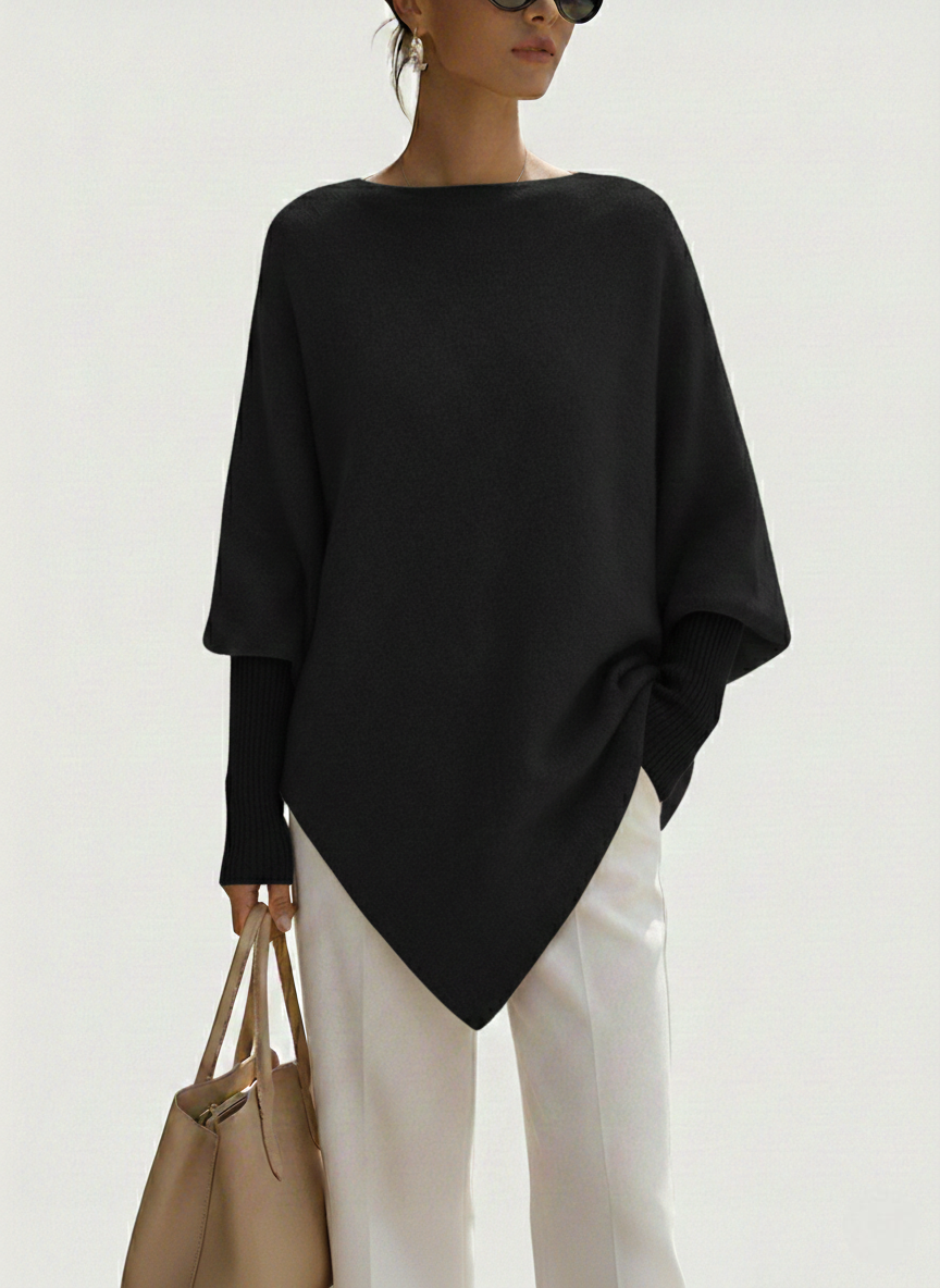 OLIVIA | JERSEY OVERSIZE TIPO PONCHO ELEGANTE