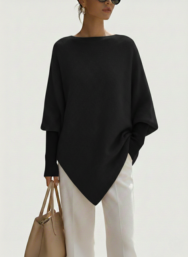 OLIVIA | JERSEY OVERSIZE TIPO PONCHO ELEGANTE