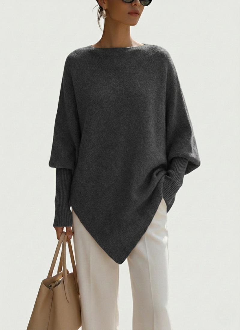 OLIVIA | JERSEY OVERSIZE TIPO PONCHO ELEGANTE