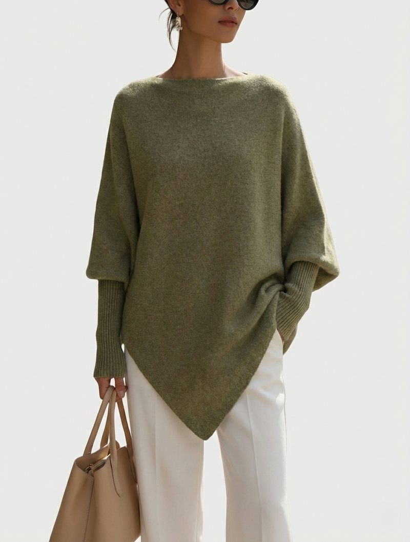 OLIVIA | JERSEY OVERSIZE TIPO PONCHO ELEGANTE