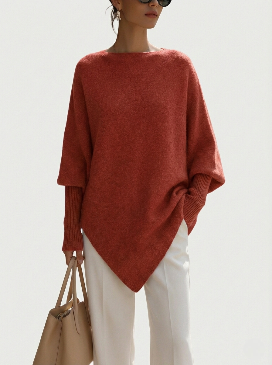 OLIVIA | JERSEY OVERSIZE TIPO PONCHO ELEGANTE