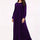Isabel | Vestido Púrpura de terciopelo con cuello redondo, mangas farol y bajo amplio