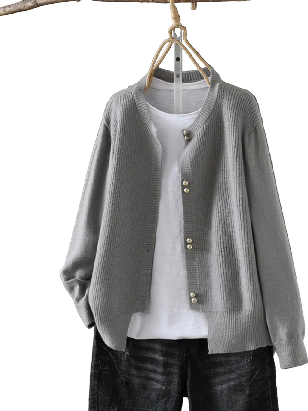 ELARA | CÁRDIGAN CON BOTONES DE PERLA