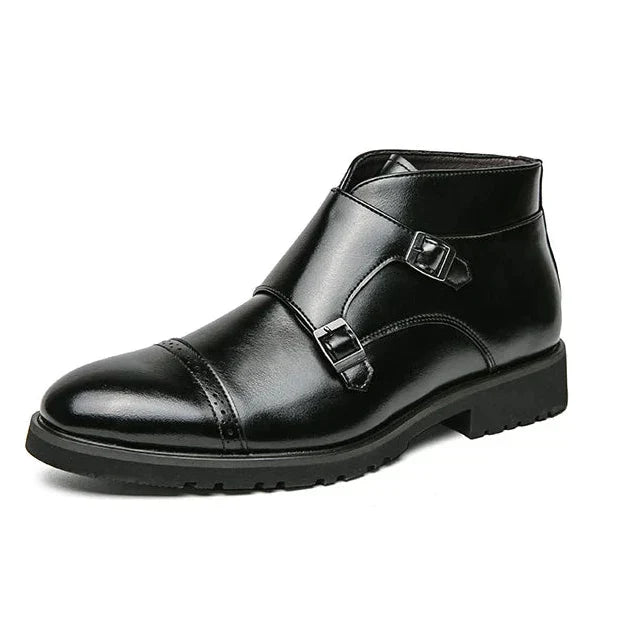 Parker | Botas de doble hebilla de cuero sintético