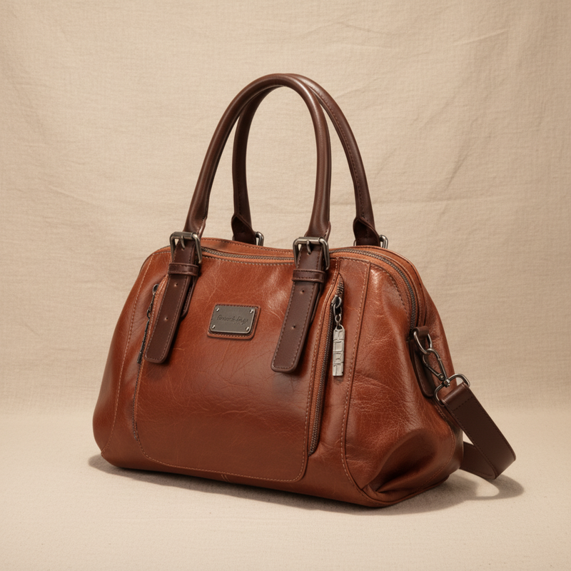 Bolso de cubo de lujo rojo