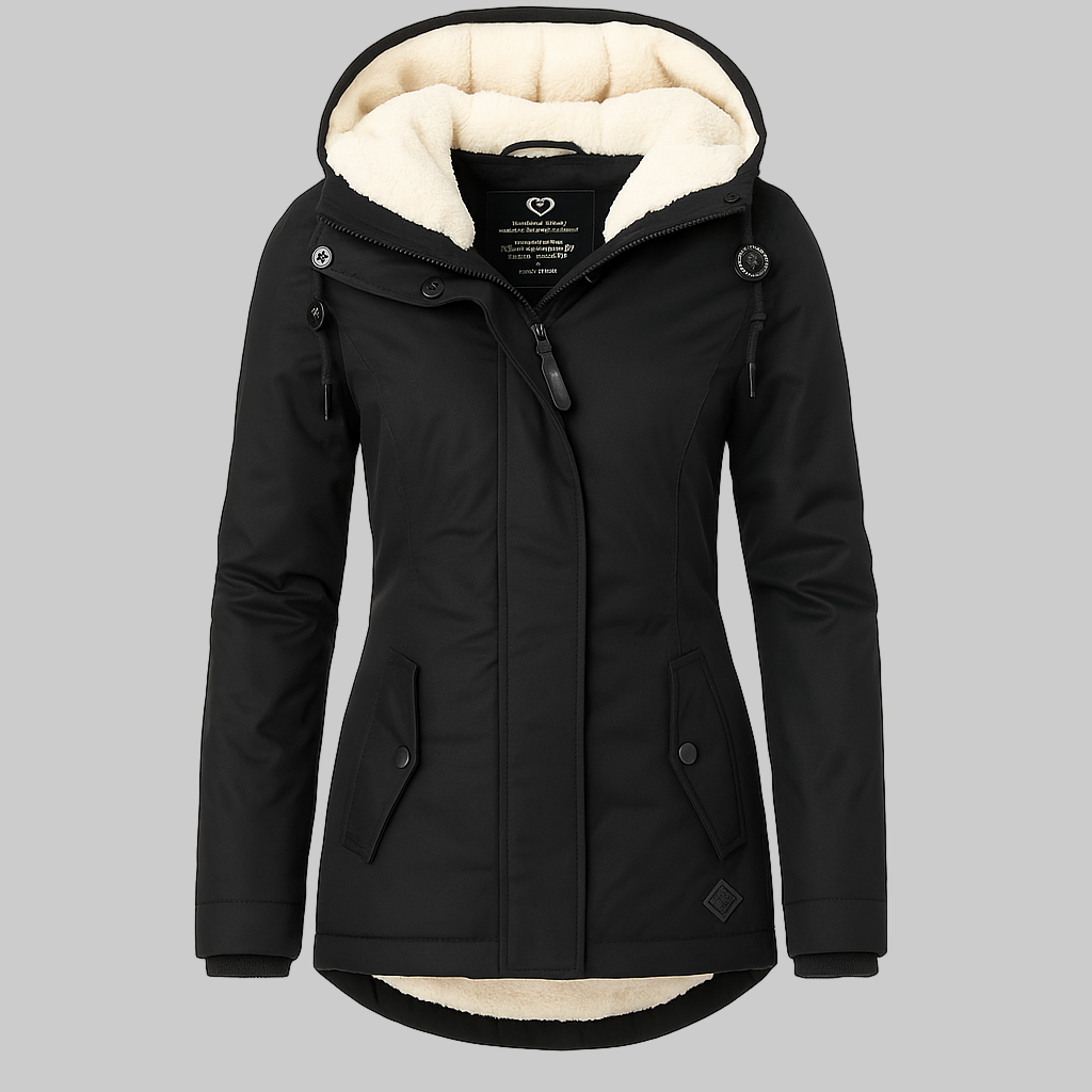 Soraya | Chaqueta Larga Impermeable con Capucha y Forro