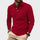 Guillermo™ | Polo casual de manga larga rojo