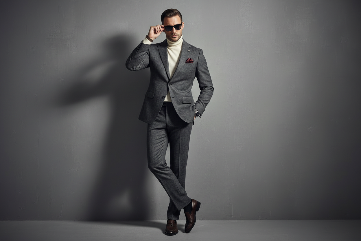 Imagen lifestyle moda hombre centrado