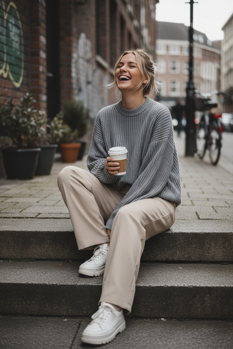 Jersey gris oversized