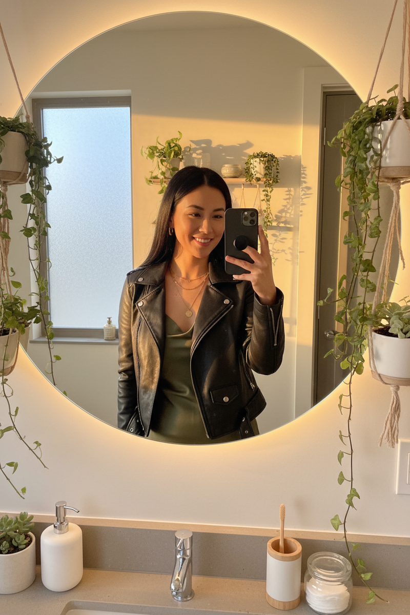 Selfie slip dress olive