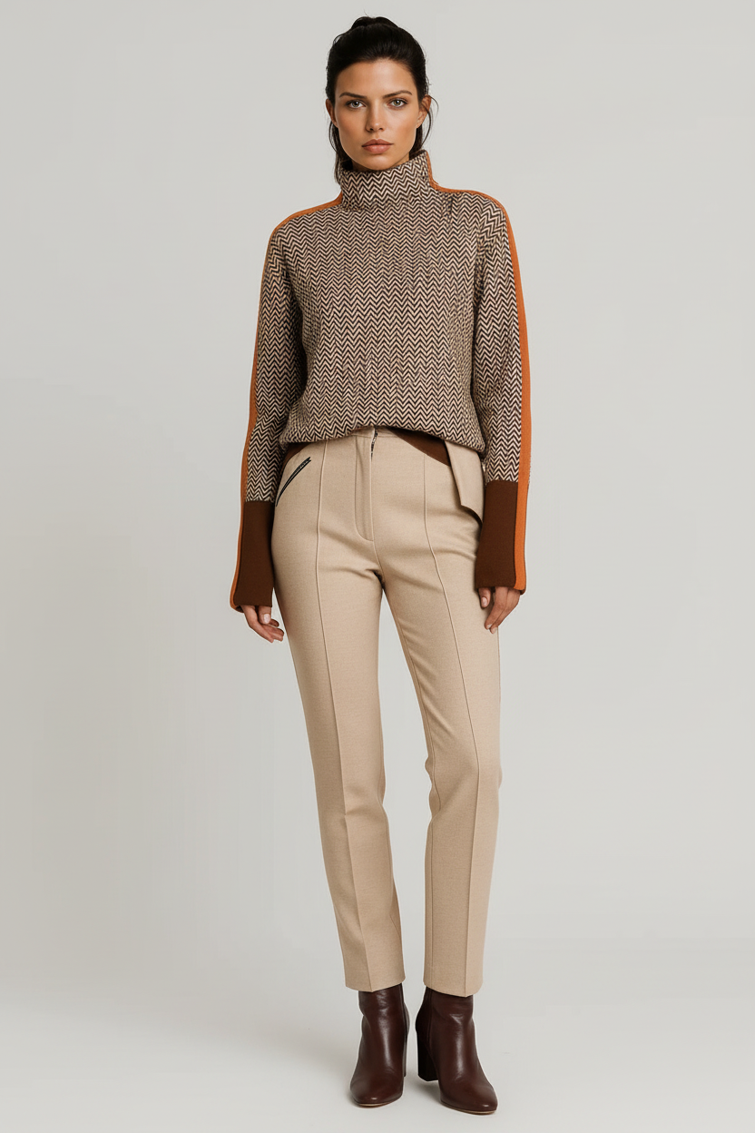 Sweater naranja - Pose completa