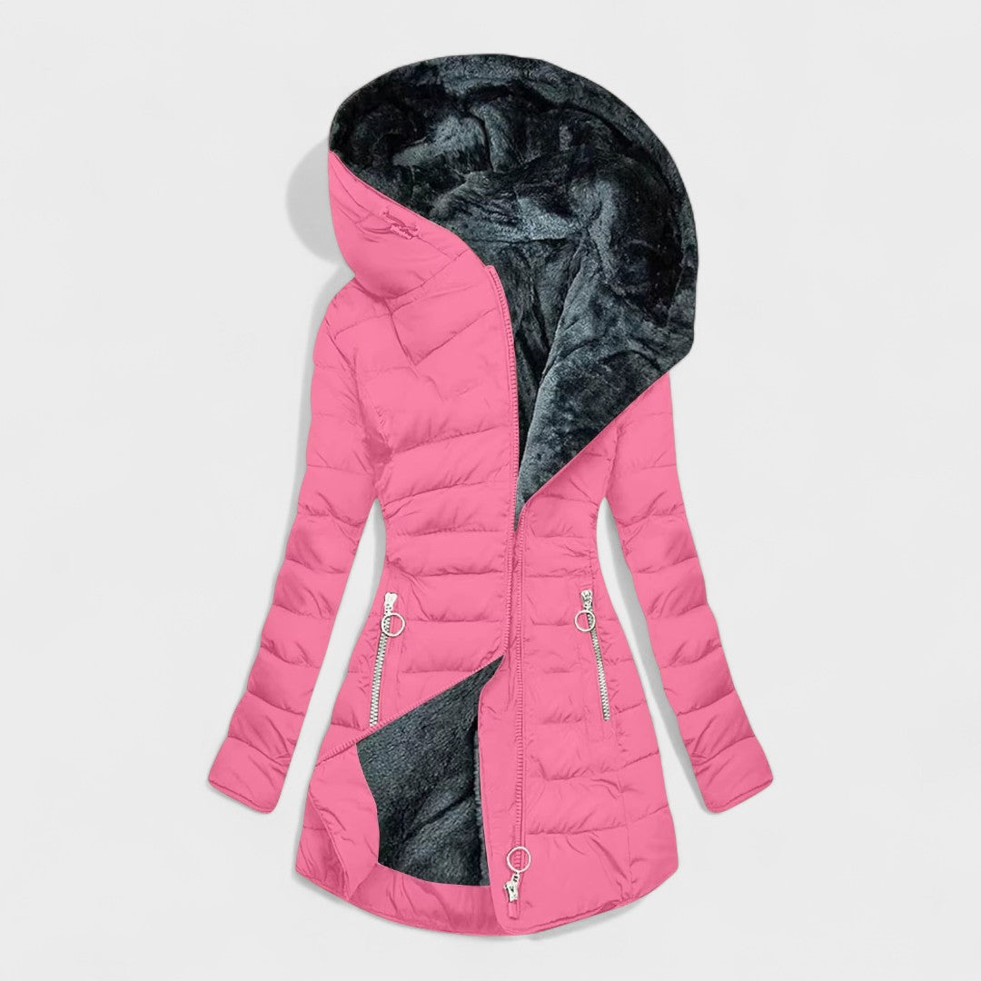 Beatrice™ | Abrigo cálido rosa con forro de pelo