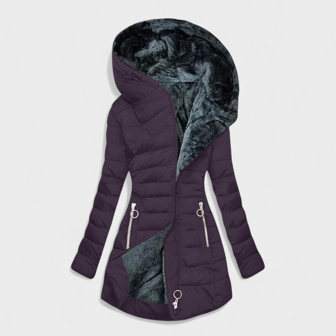 Beatrice™ | Abrigo cálido morado con forro de pelo
